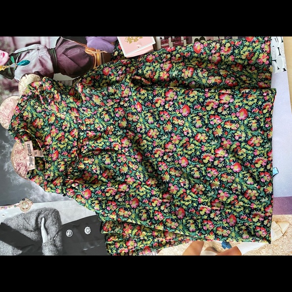 Juicy Couture Girls Floral Mesh Dress - Picture 6 of 7